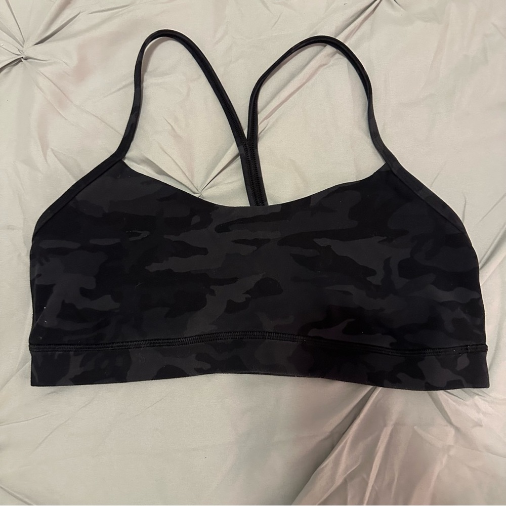 Lululemon Flow Y Bra Nulu incognito camo multi grey/black - Picture 2 of 4